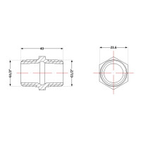 Ніпель чавунний 1/2" ЗР