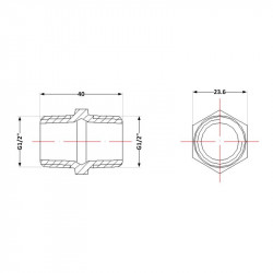 Ніпель чавунний 1/2" ЗР Ніпель чавунний 1/2" ЗР