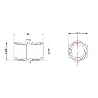 Ніпель чавунний 3/4" ЗР