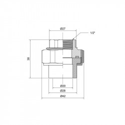 Згін "Американка" PPR Thermo Alliance 20х1/2" ВР Згін "Американка" PPR Thermo Alliance 20х1/2" ВР