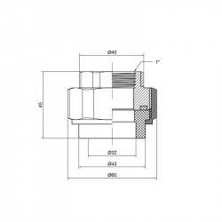 Згін "Американка" PPR Thermo Alliance 32х1" ВР Згін "Американка" PPR Thermo Alliance 32х1" ВР