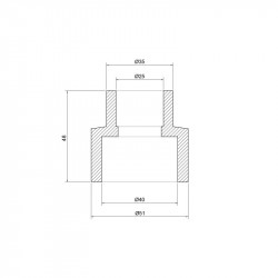 Муфта PPR Thermo Alliance 40х25