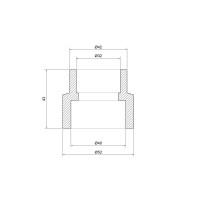 Муфта PPR Thermo Alliance 40х32