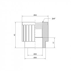 Муфта PPR Thermo Alliance 25х3/4" ВР
