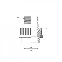 Муфта PPR Thermo Alliance 40х1" 1/4 ЗР