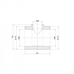 Трійник PPR Thermo Alliance 90х50х90