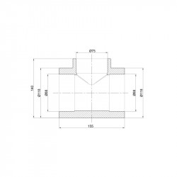 Трійник PPR Thermo Alliance 90х75х90
