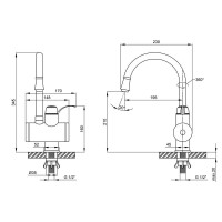 Проточний кран-водонагрівач кухонний для кухні Lidz Warm 058 LDWAR058WCR24985 White / Chrome Проточний кран-водонагрівач кухонний для кухні Lidz Warm 058 LDWAR058WCR24985 White / Chrome