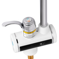 Проточний кран-водонагрівач кухонний для кухні Lidz Warm 058 LDWAR058WCR24985 White / Chrome Проточний кран-водонагрівач кухонний для кухні Lidz Warm 058 LDWAR058WCR24985 White / Chrome