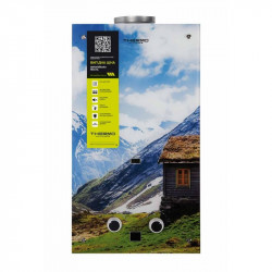 Колонка газова димохідна Thermo Alliance JSD20-10GC 10 л панель скляна з малюнком гори Колонка газова димохідна Thermo Alliance JSD20-10GC 10 л панель скляна з малюнком гори