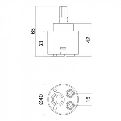 Картридж для змішувача Lidz Repair 40 (k40) LDREP4025840