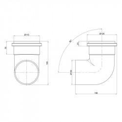 Коліно PPR каналізаційне TA Sewage 110, 90° Коліно PPR каналізаційне TA Sewage 110, 90°