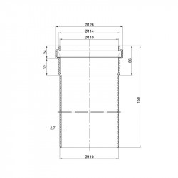 Труба PPR каналізаційна TA Sewage 110х2,7, 0,15 м Труба PPR каналізаційна TA Sewage 110х2,7, 0,15 м