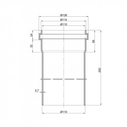 Труба PPR каналізаційна TA Sewage 110х2,7, 0,25 м Труба PPR каналізаційна TA Sewage 110х2,7, 0,25 м