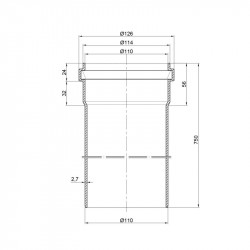 Труба PPR каналізаційна TA Sewage 110х2,7, 0,75 м Труба PPR каналізаційна TA Sewage 110х2,7, 0,75 м