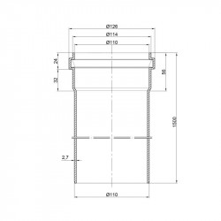 Труба PPR каналізаційна TA Sewage 110х2,7, 1,5 м Труба PPR каналізаційна TA Sewage 110х2,7, 1,5 м