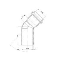 Коліно PPR каналізаційне TA Sewage 32, 45° Коліно PPR каналізаційне TA Sewage 32, 45°