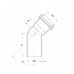 Коліно PPR каналізаційне TA Sewage 32, 45° Коліно PPR каналізаційне TA Sewage 32, 45°
