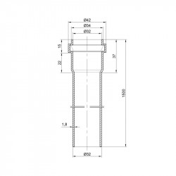Труба PPR каналізаційна TA Sewage 32х1,8, 1,5 м Труба PPR каналізаційна TA Sewage 32х1,8, 1,5 м