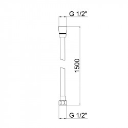 Шланг Lidz Niagara 30 1,5 м LDNIA30NKS28541 Nickel Шланг Lidz Niagara 30 1,5 м LDNIA30NKS28541 Nickel