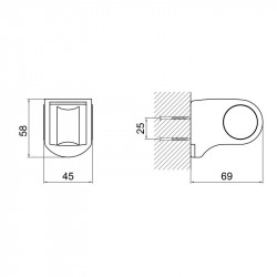 Тримач для лійки Lidz Niagara 110 LDNIA110CRM29124 Chrome
