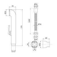 Набор для гігієнічного душу Qtap Inspai-Varius округлий QTSETCRMA021 Chrome/Grey (Set) Набор для гігієнічного душу Qtap Inspai-Varius округлий QTSETCRMA021 Chrome/Grey (Set)