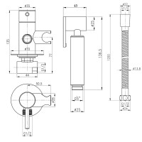 Набор для гігієнічного душу Qtap Inspai-Varius округлий QTINSVARBСRV00440001 Black Matt Набор для гігієнічного душу Qtap Inspai-Varius округлий QTINSVARBСRV00440001 Black Matt
