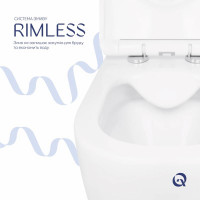 Унітаз підвісний Qtap Jay безобідковий з сідінням Soft-close QT07335176W