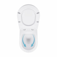 Унітаз підвісний Qtap Jay безобідковий з сідінням Soft-close QT07335176W