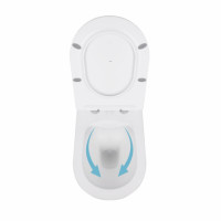 Унітаз підвісний Qtap Swan безобідковий з сідінням Soft-close QT16335178W