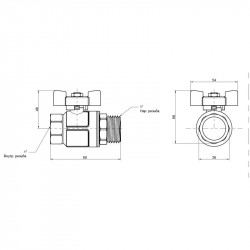 Кран кульовий Icma 1" прямий №351 Кран кульовий Icma 1" прямий №351