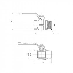Кран кульовий Icma 1" прямий №352 Кран кульовий Icma 1" прямий №352