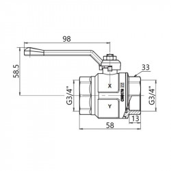 Кран кульовий Icma 3/4" прямий №350 Кран кульовий Icma 3/4" прямий №350