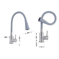 Змішувач для кухні Lidz Aria 015F31 з гнучким виливом (k35) LDARI015F31GNK31871 Grey / Nickel Змішувач для кухні Lidz Aria 015F31 з гнучким виливом (k35) LDARI015F31GNK31871 Grey / Nickel