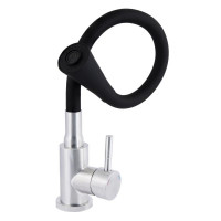 Змішувач для кухні Lidz Aria 015F31 з гнучким виливом (k35) LDARI015F31BNK31872 Black / Nickel Змішувач для кухні Lidz Aria 015F31 з гнучким виливом (k35) LDARI015F31BNK31872 Black / Nickel