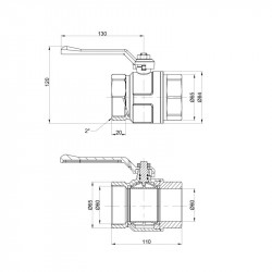 Кран кульовий Icma 2" прямий №350 Кран кульовий Icma 2" прямий №350