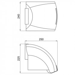 Сушарка для рук Lidz Tarnow 0192 настінна 1800 Вт LDTAR0192WHI32511 White Сушарка для рук Lidz Tarnow 0192 настінна 1800 Вт LDTAR0192WHI32511 White
