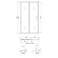 Душові двері в нішу Qtap Taurus CRM201-11.C6 97-108x200 см, скло Clear 6 мм, покриття CalcLess Душові двері в нішу Qtap Taurus CRM201-11.C6 97-108x200 см, скло Clear 6 мм, покриття CalcLess