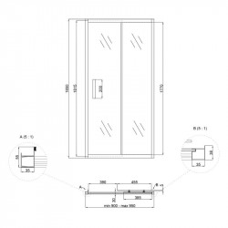 Душові двері в нішу Lidz Aria SD90x185.CRM.FR, скло Frost 5 мм Душові двері в нішу Lidz Aria SD90x185.CRM.FR, скло Frost 5 мм