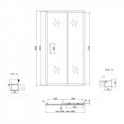 Душові двері в нішу Lidz Aria SD100x185.CRM.FR, скло Frost 5 мм Душові двері в нішу Lidz Aria SD100x185.CRM.FR, скло Frost 5 мм