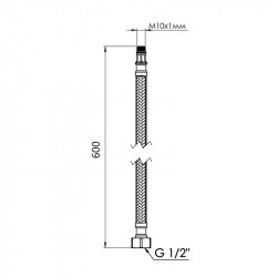 Гнучка підводка для води Thermo Alliance Forte М10 60 см (пара) SF390W60 Гнучка підводка для води Thermo Alliance Forte М10 60 см (пара) SF390W60