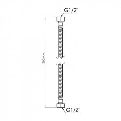 Гнучка підводка для води Thermo Alliance Forte ВВ 20 см SF391W20