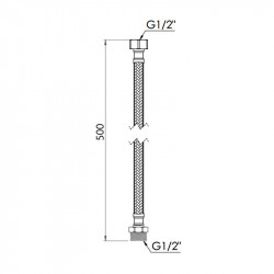 Гнучка підводка для води Thermo Alliance Forte ВЗ 50 см SF392W50 Гнучка підводка для води Thermo Alliance Forte ВЗ 50 см SF392W50