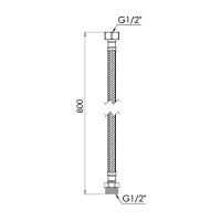 Гнучка підводка для води Thermo Alliance Forte ВЗ 80 см SF392W80 Гнучка підводка для води Thermo Alliance Forte ВЗ 80 см SF392W80