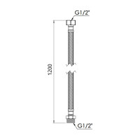 Гнучка підводка для води Thermo Alliance Forte ВЗ 120 см SF392W120 Гнучка підводка для води Thermo Alliance Forte ВЗ 120 см SF392W120
