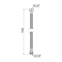 Гнучка підводка для води Thermo Alliance Forte ВЗ 150 см SF392W150 Гнучка підводка для води Thermo Alliance Forte ВЗ 150 см SF392W150