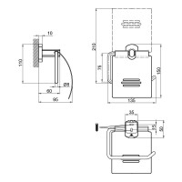 Тримач для туалетного паперу Qtap Liberty QTLIBBLM1151 Black