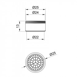 Аератор для змішувача Lidz Repair 02401 зовнішній LDREP02401CRM34775 Chrome Аератор для змішувача Lidz Repair 02401 зовнішній LDREP02401CRM34775 Chrome