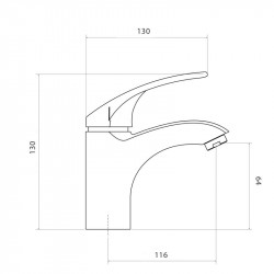 Змішувач для раковини Lidz Mars 001F (k40) LDMAR001CRM34871 Chrome