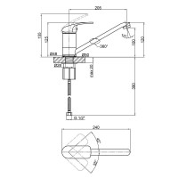 Змішувач для кухні Lidz Mars 003 (k40) LDMAR003CRM34875 Chrome Змішувач для кухні Lidz Mars 003 (k40) LDMAR003CRM34875 Chrome